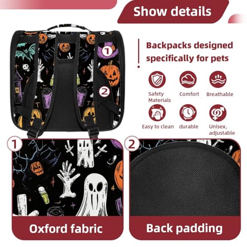 Halloween Pet Carrier Airline Approved for Small Medium Dogs Cats S688252