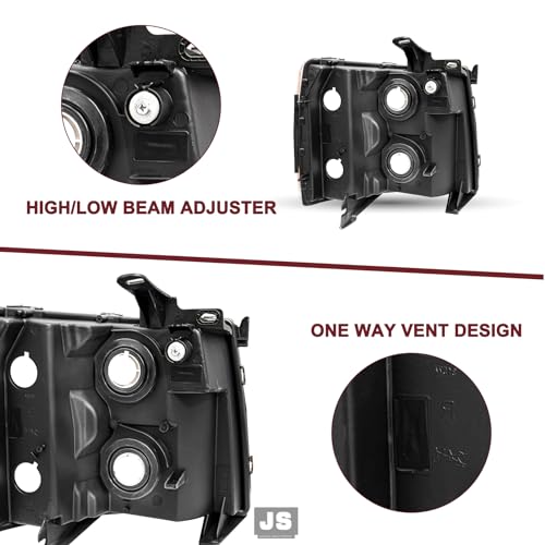 Headlight Assembly Compatible with 2007-2013 Chevy Silverado 1500, 2500, 3500 HD Halogen Pair Z622