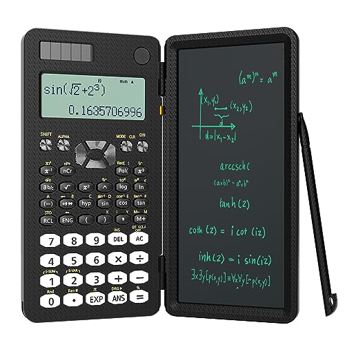 Scientific Calculator with Notepad, 2-Line Display, Solar and Battery Powered Q967