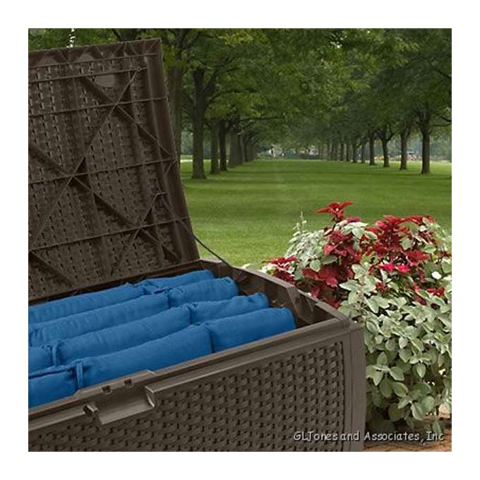 Outdoor Storage Box 73 Gallon Waterproof Deck Box with Lockable Lid W104830