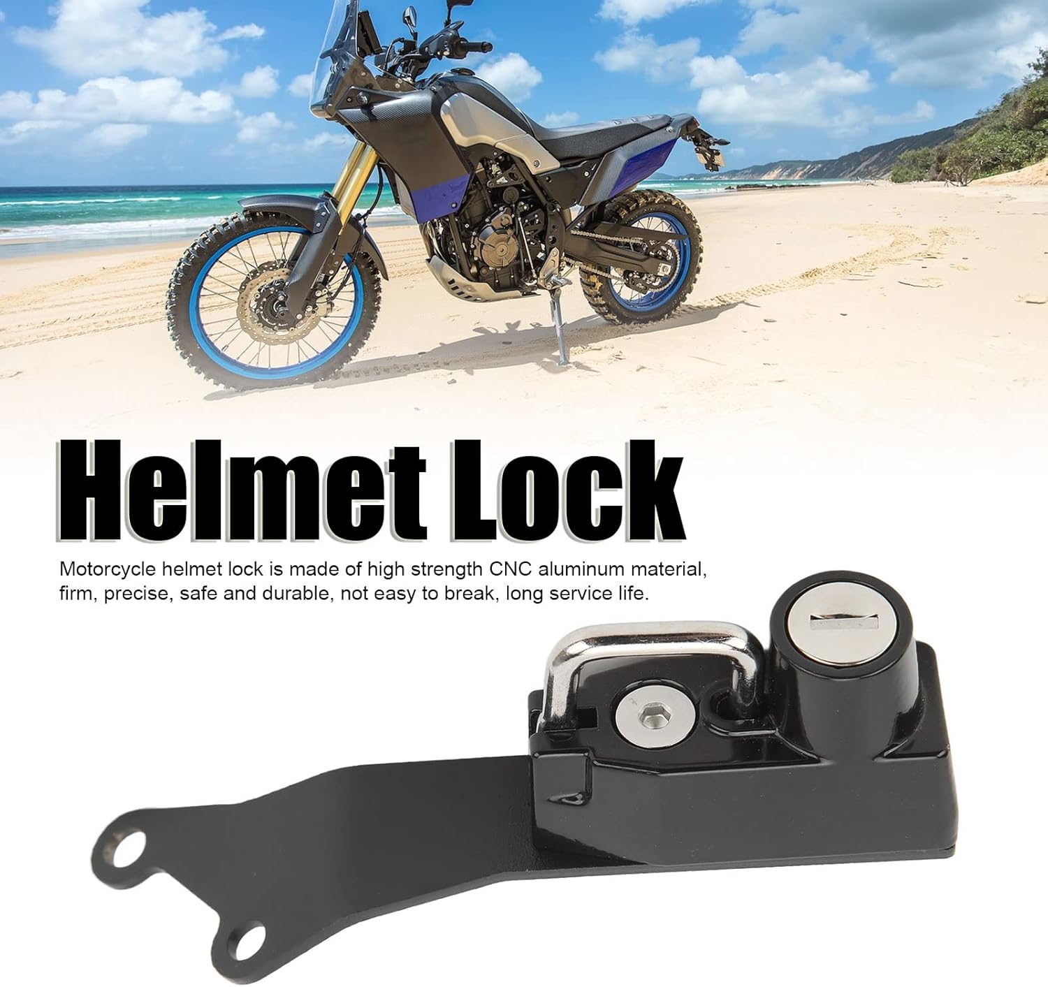Motorcycle Helmet Lock with 2 Keys Anti Theft E4899