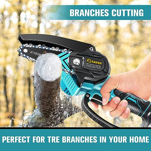 Mini Chainsaw Cordless, Handheld Pruning Saw for Tree Branches C763319