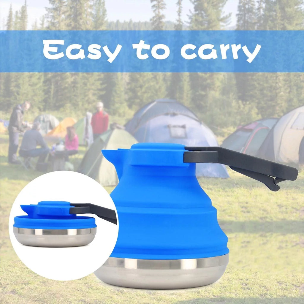 Collapsible Camping Kettle for Hiking Travel, 42 oz, Blue K41150