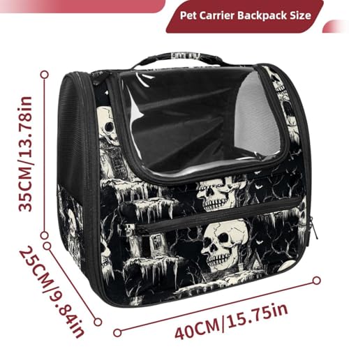 Halloween Cat Backpack Carrier, Breathable Bubble Pet Backpack R5452