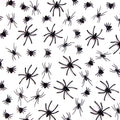 120 Pieces Realistic Plastic Spiders 3 Sizes Small Spider Toys Black Fake Spiders Halloween Prank Props for Halloween Home Party Decorations