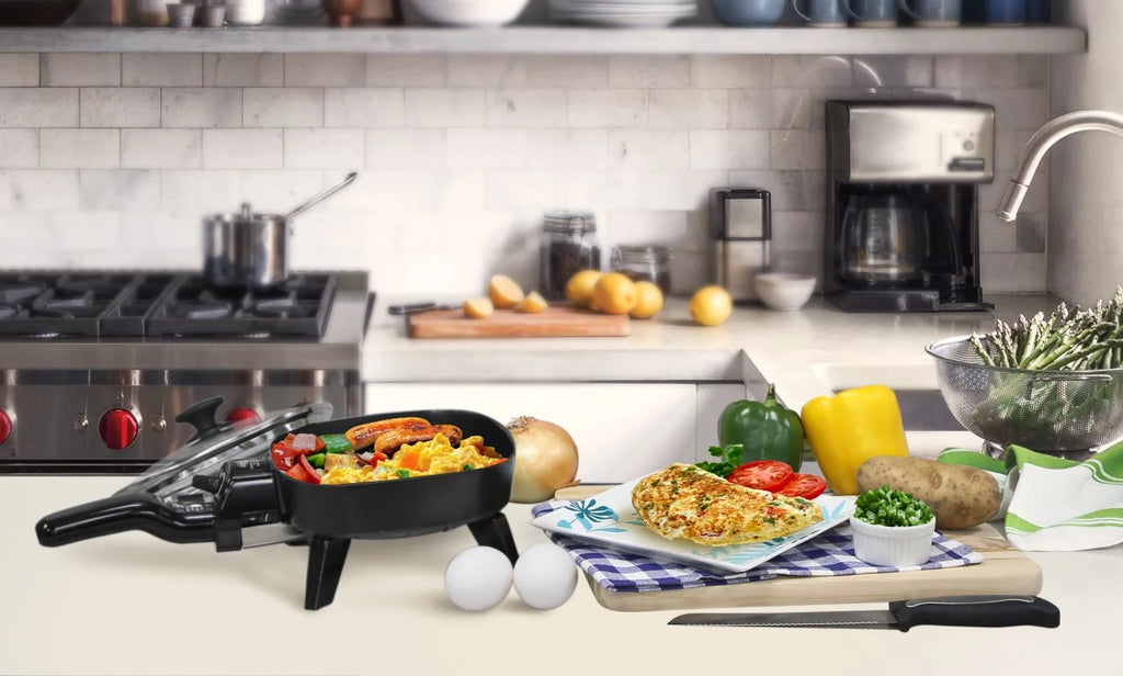 7" Electric Skillet with Glass Lid V94557