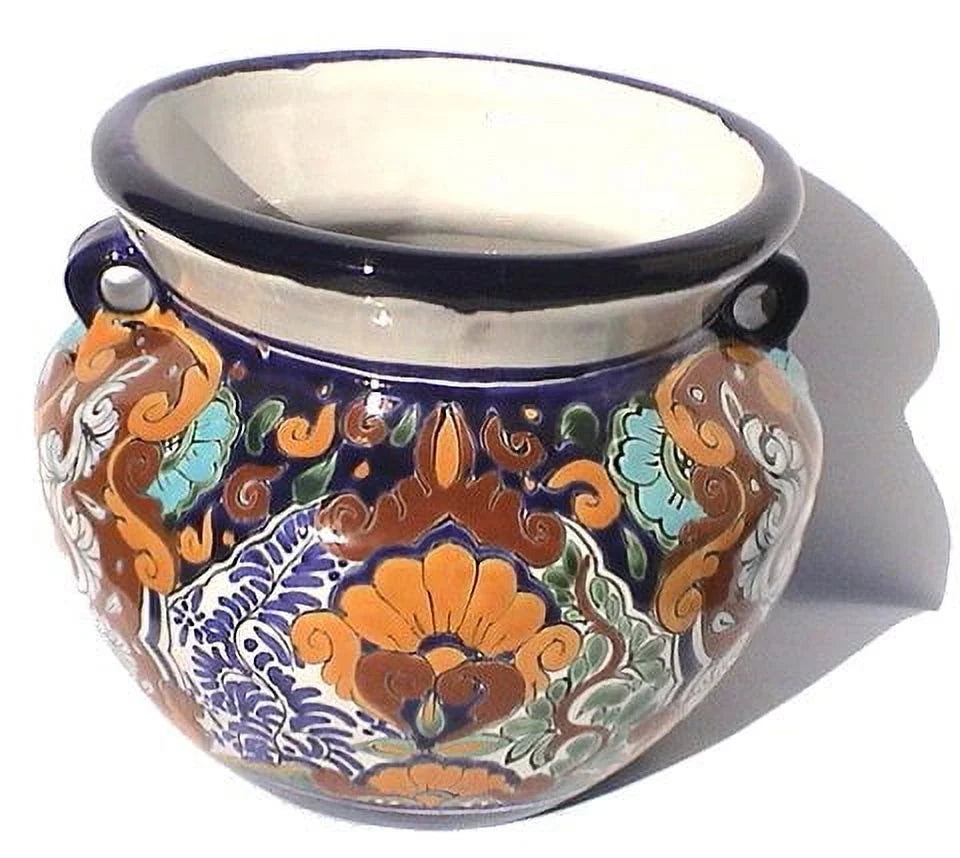 Small Rainbow Talavera Ceramic Garden Pot P9747