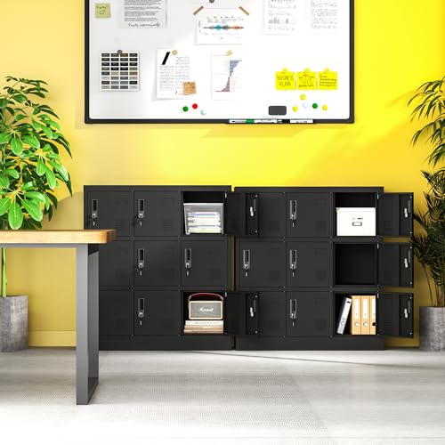 6-Door Steel Storage Locker with Lock and Card Slot A4817