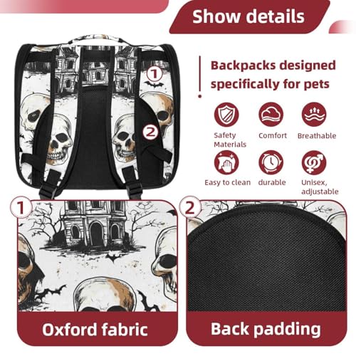 Halloween Cat Backpack Carrier, Breathable Bubble Pet Backpack R5452