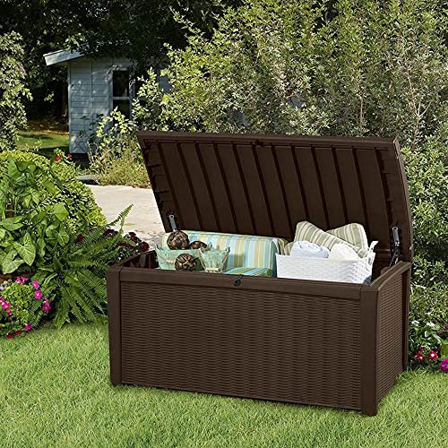 Outdoor Storage Deck Box for Patio, Backyard and Garden, 110 Gallon, Lockable, Waterproof P895