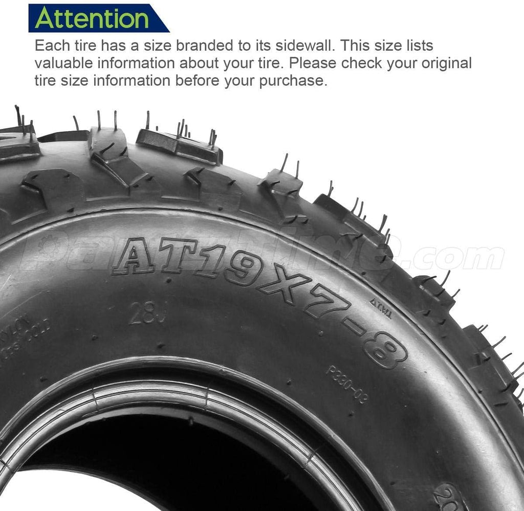 19x7-8 All Terrain ATV Tire 4PR UTV Sport Quad Tires (2Piece) K453554