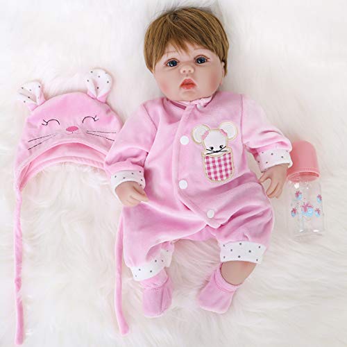 Reborn Baby Doll Realistic Silicone Vinyl 16 Inch Weighted Soft Body R8222