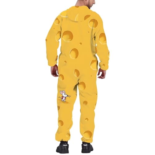 Adult Onesie Hooded One-Piece Pajama Zipper Jumpsuit for Men and Women I930