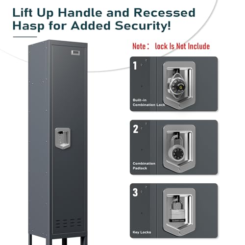 Metal Cabinet with Lockable Door for Office, Gym, School, Home A290