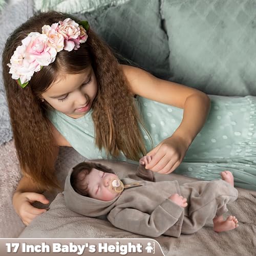 Lifelike Reborn Baby Doll Silicone Full Body Boys 17 Inch G466746