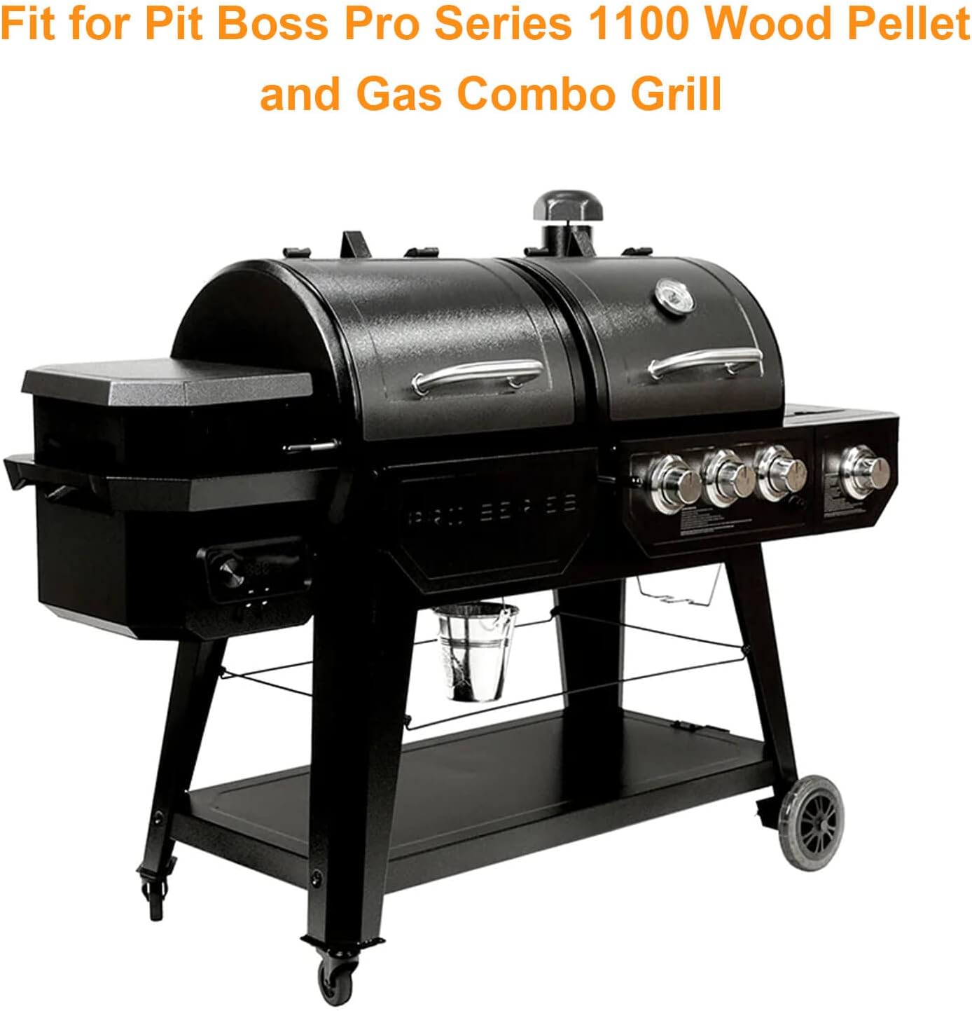 Stainless Steel Grill Burner with Porcelain-Enameled Heat Plate for Combo Grill W3025