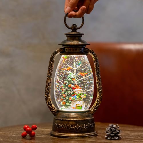 Nutcracker Snow Globe Lantern with Music and Timer Z50315