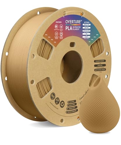 OVERTURE PLA Filament 1.75mm PLA 3D Printer Filament, 1kg Cardboard Spool (2.2lbs), Dimensional Accuracy +/- 0.02mm, Fit Most FDM Printer (White 1-Pack)