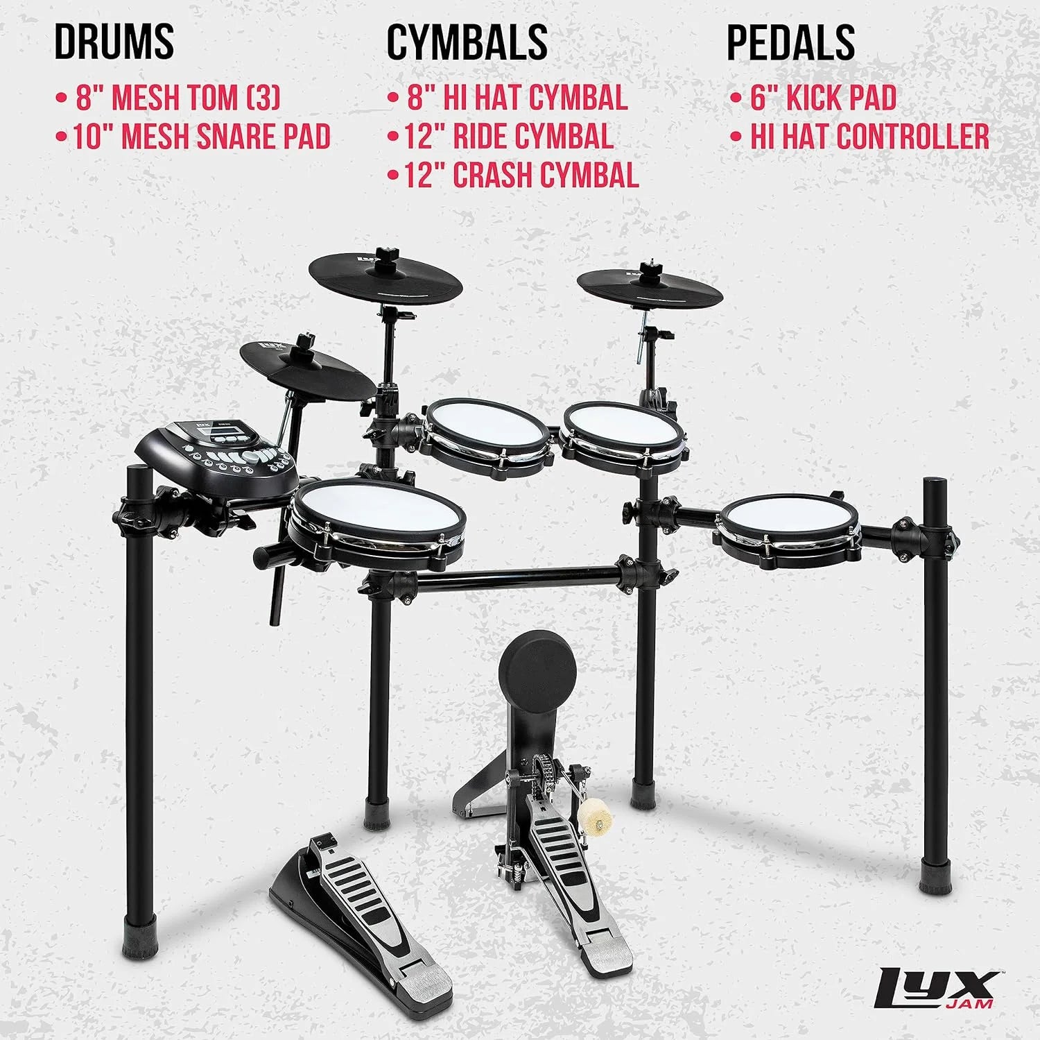 8-Piece Electronic Drum Set for Adults Z643
