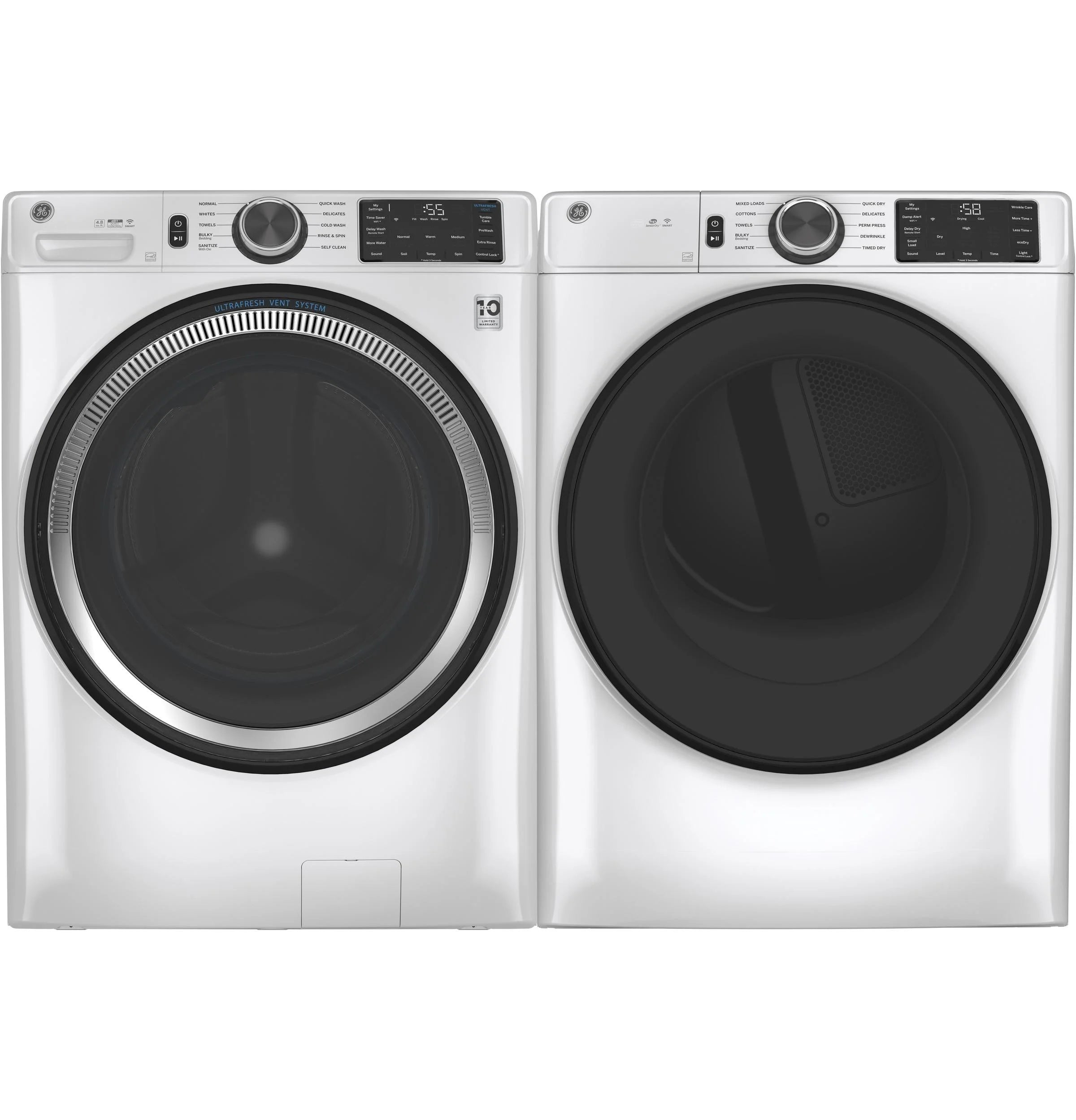 28" Wide 7.8 Cu Ft Gas Dryer - White N154