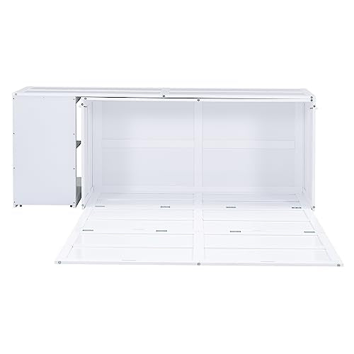 Wall Cabinet Bed with Storage and Bookcase Headboard F651615