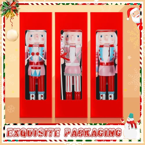 Pink Wooden Nutcracker Soldier Valentine's Day Decor I55057