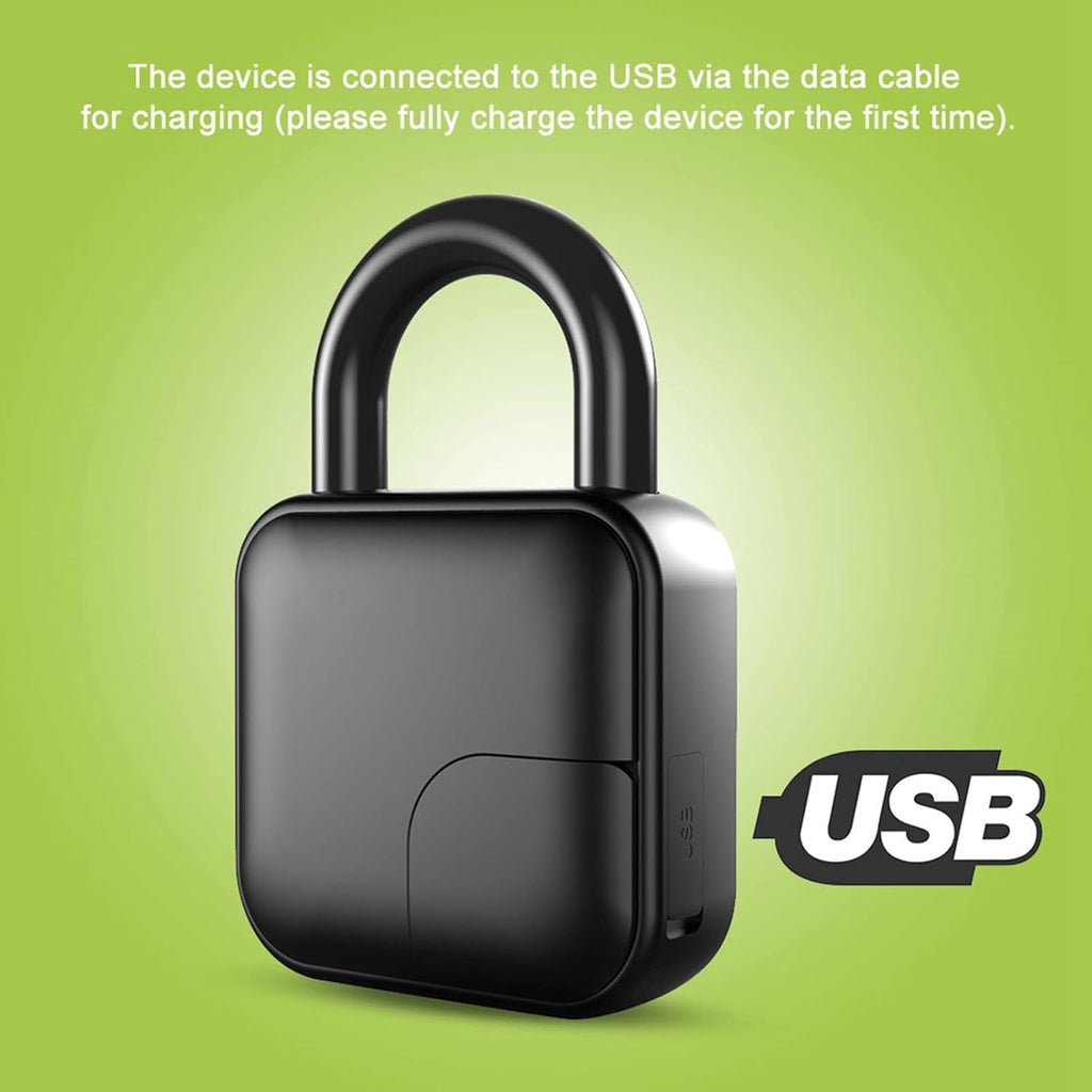 Waterproof Fingerprint Padlock for Door, Suitcase, Gym N863