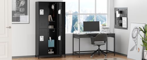 3-Door Blue Steel Storage Locker for Office, School, Gym C68898