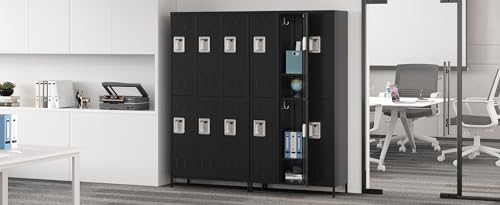 3-Door Blue Steel Storage Locker for Office, School, Gym C68898