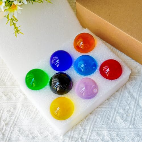 40mm Ice Cracked Crystal Chakra Balls with LED Wooden Base Night Light N984594