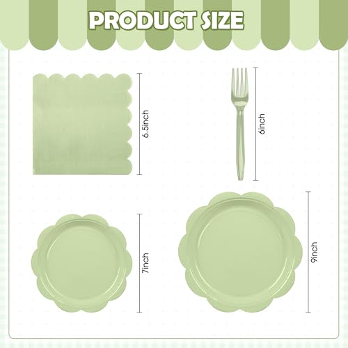 Ivory Paper Plates and Napkins Set for 50 Guests, Disposable Tableware with Utensils M509