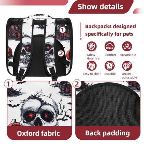 Halloween Cat Backpack Carrier, Breathable Bubble Pet Backpack R5452
