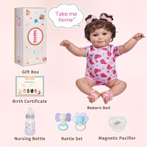 Lifelike Reborn Baby Doll 20 Inch Realistic Newborn with Gift Box E35178