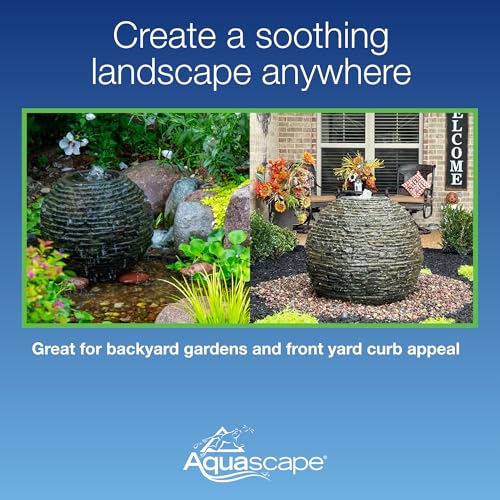 Stacked Slate Sphere Water Fountain for Garden E42324