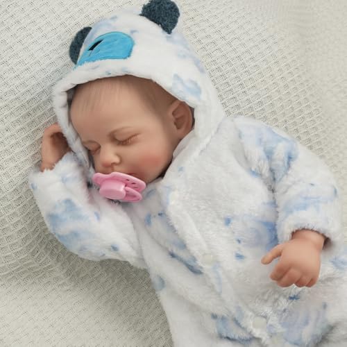 22-inch Realistic Reborn Baby Doll with Cloth Body and Feeding Accessories N28144