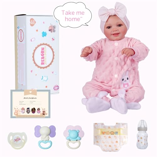 Reborn Baby Doll Sunny - 17 Inch Soft Vinyl Realistic Poseable Doll with Accessories L43468
