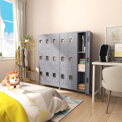 Steel Lockers for Employees, Lockable Storage Cabinet with Assembly X270