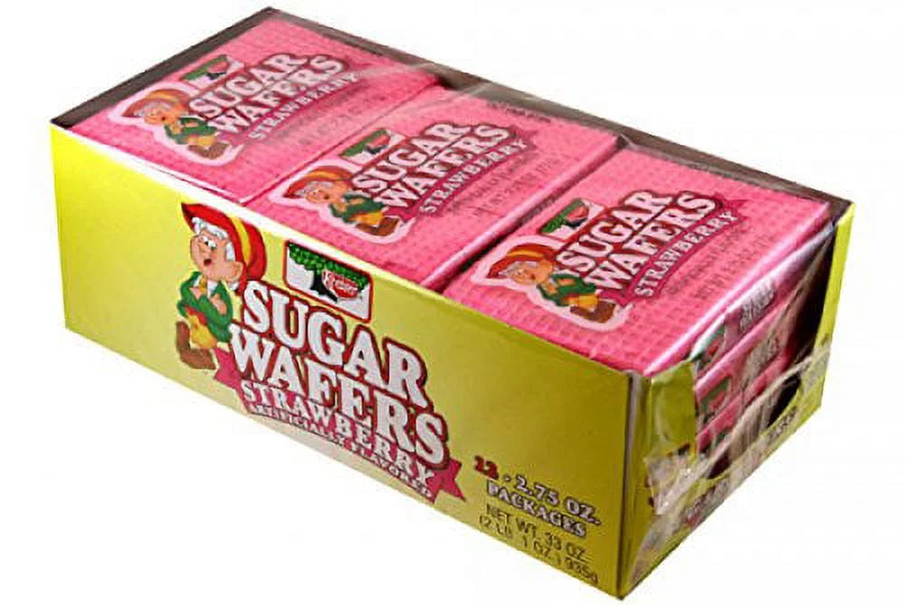 Strawberry Sugar Wafers, 2.75 oz, 12-Pack C133047