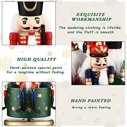 Nutcracker Music Box Wooden Soldier Toy Christmas Wind Up Musical Decor X3406