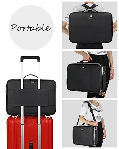 Large Capacity 3 Layer Makeup Case Cosmetic Organizer with Brush Bag R31262