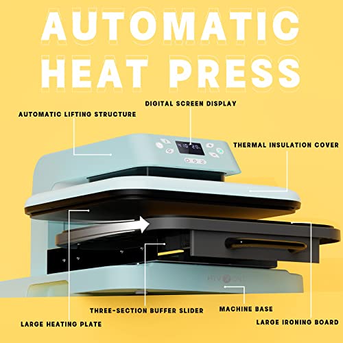 Auto Heat Press Machine for T Shirts 15x15 with Auto Release S5001