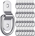 60 Pcs D Rings Tie Down Anchor 1/4 Inch Heavy Duty D Hooks for Trailer Truck Bed 700 Lbs Stainless Steel Trailer Tie Down Rings Surface Mount D Ring Trailer Tie Down Hooks for Truck Boat Motorcycle