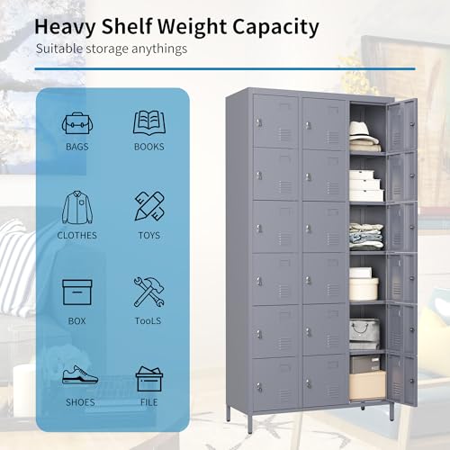 Steel Lockers for Employees, Lockable Storage Cabinet with Assembly X270