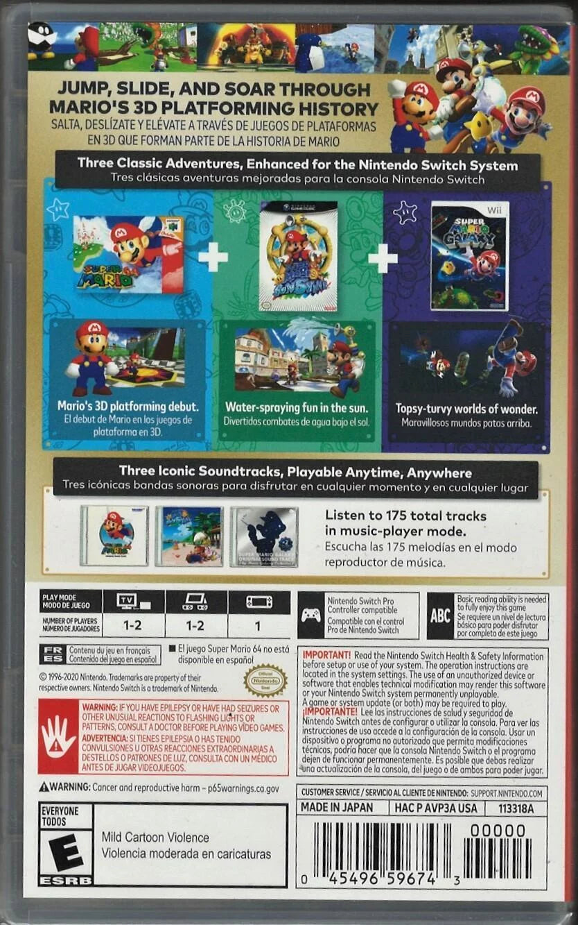 Super Mario 3D All-Stars Nintendo Switch Game L4431