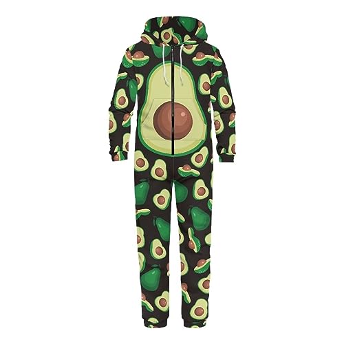 Adult Onesie Hooded One-Piece Pajama Zipper Jumpsuit for Men and Women I930