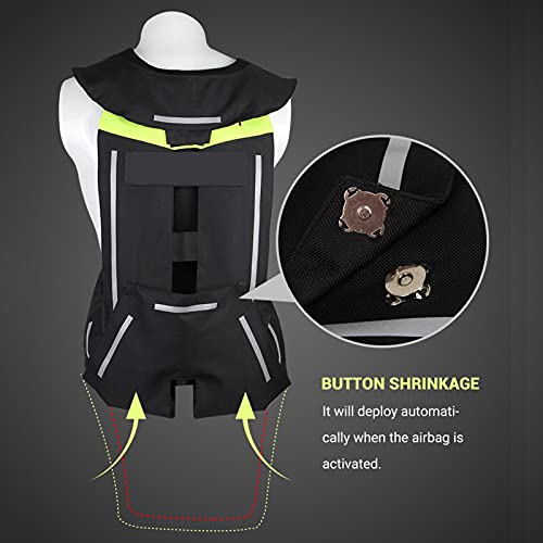 Motorcycle Airbag Vest Lightweight Reflective Riding Vest with Tail G52326