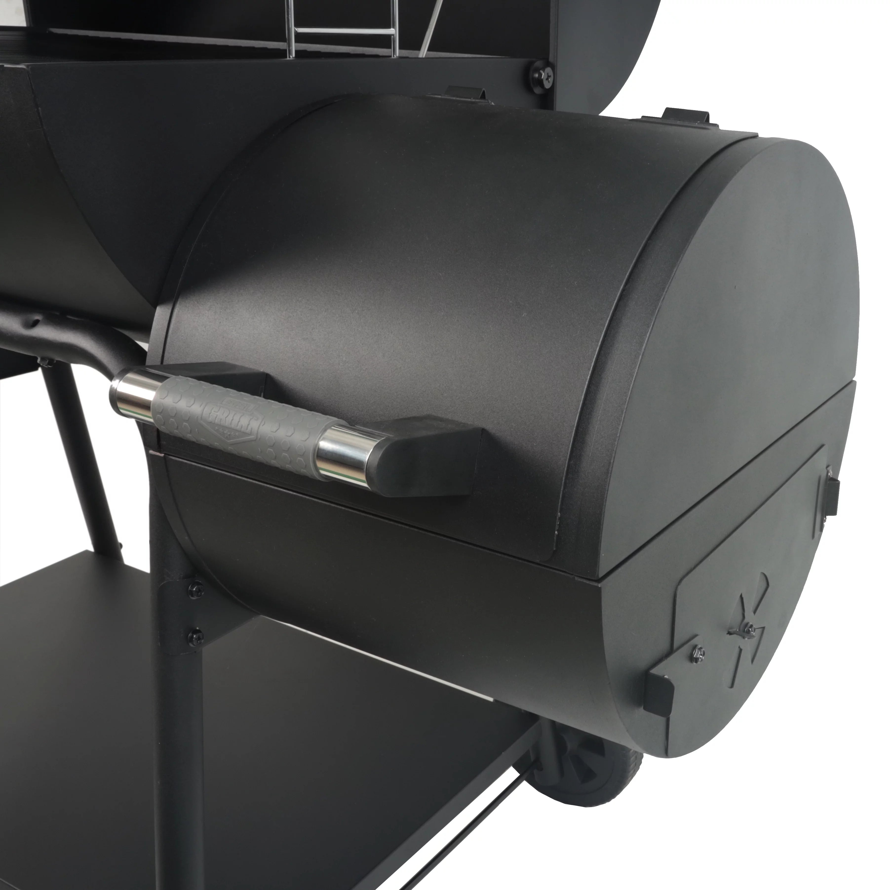 28" Offset Steel Charcoal Smoker Grill with Side Firebox B1997