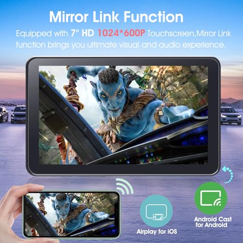 7" HD Touchscreen Car Stereo with Wireless CarPlay, Android Auto & Backup Camera U3284