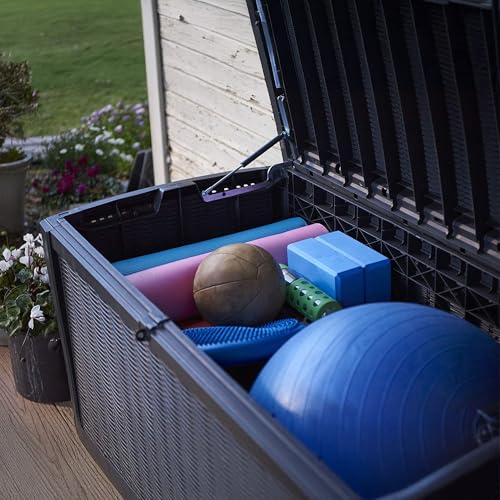 Outdoor Storage Deck Box for Patio, Backyard and Garden, 110 Gallon, Lockable, Waterproof P895