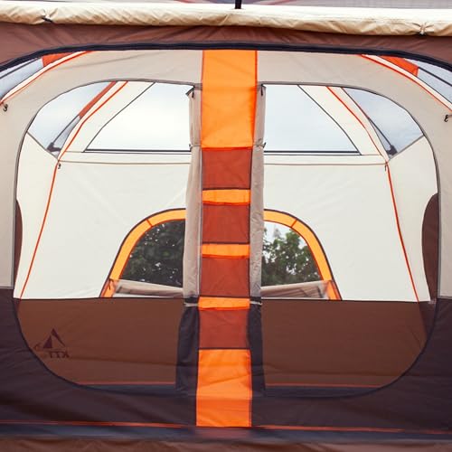 Extra Large Family Cabin Tent 2 Rooms 3 Doors 3 Windows Waterproof for Camping H460